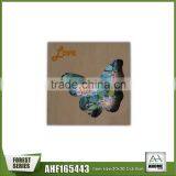 Natural Style Home And Garden Decorative Wood Frame With Cutout Effect Butterfly Shape