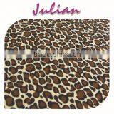 Coffee Apricot Polyester Leopard Print Milk Fiber Spandex Digital Print Lycra Silk Fabric thumbnail-1