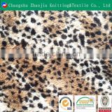 Printed Matt PV leopard 100% polyester fake fur fabric wholesale from China Factory