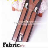High Quality Leather Suspender With Metal Clips For Men