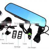 Show Longitude and Latitude,dual Camera Mirror Dvr With GPS Tracking Replay thumbnail-4