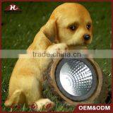 Resin Outdoor Dog Decor With Led Garden Spotlight thumbnail-1