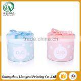 Fancy Small Light Bio-degradable Safe Customized Cute Round Jewel Box With Ribbon thumbnail-2
