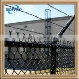 Color Vinyl Coated Wire Fence of Chain Link Mesh With Barbed Wire