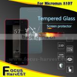 2015 New arrival good quality Micromax A107 9H 0.3mm 2.5D tempered glass screen protector for Micromax A107