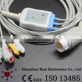 M1733A 8pin ECG Cable and Leadwires Grabber With 3 Leads, IEC Used for Philips /HP