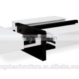 High Gloss Coffee Table with Storage - White Rectangle