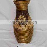 Natural Willow Dcorative Vase Rattan Pot Home Decoration Artificial Flowers thumbnail-1
