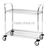 Hospital and hotel 2-tier durable stainless steel utility cart