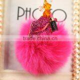 Custom Sexy Lips Rhinestone Keychain thumbnail-3