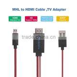 MHL Micro USB to HD MI 1080P HDTV Cable Adapter for Samsung Galaxy S5 Note3 New thumbnail-4
