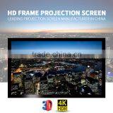 Wall mount 150 inch 16:9 flexible rear projection fixed frame projector screen for home theater