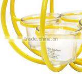 Yellow Iron Wire Pumpkin Candle Holder,metal Candle Lantern thumbnail-5