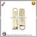 Engraved Zipper Slider And Tag For Bags
