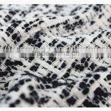 2016 M.seven Black/white Thick Tweed Fabric, Wool Blend Polyester Fabric for Casual and Formal Wear thumbnail-2