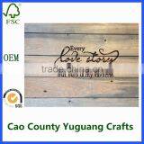 Rustic Square Ottoman Tray Large Custom Wood Trays for Ottoman thumbnail-3