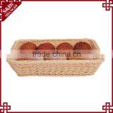 Cheap Wholesale Large Size Bread Dispaly Basket PE Wicker Hand Weave Bakery Baskets thumbnail-2