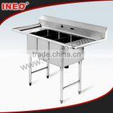 Free Standing Commercial Kitchen Sink/Stainless Steel Freestanding Kitchen Sink/Stainless Steel Double Sink Bench thumbnail-1
