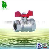 Brass Full Bore Ball Valve Dn20 With Butterfly Handle thumbnail-1