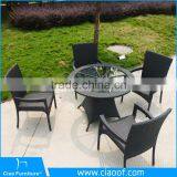 Classical Small Size Round Glass Top Dining Table thumbnail-3