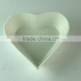 Bulk Stock White Porcelain Heart Shape Ceramic Porcelain Fruit Plate Salad Plate for Dinner thumbnail-1