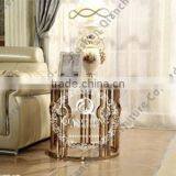 Rose Golden Marble Top Side Table Corner Table thumbnail-2