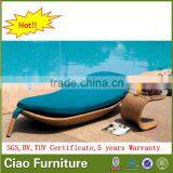 Promotion Hotel Outdoor Day Bed Rattan Sun Bed With Cushion thumbnail-1