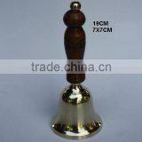 Polished Metal Bell With Wooden Handle Made Brass thumbnail-1