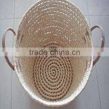 Natural Maize Rope Customized Laundry Storage Proofing Basket Nesting for Home Decoration Corn Husk Rope Woven Basket thumbnail-4