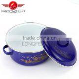 Bule Enamel Cookware/enamel Casserole Sets With Enamel Lid Wholesale thumbnail-4
