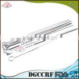 NBRSC 10PCS BBQ Barbecue Skewers Needle Utensil Fork Stainless Steel Kebab Kabob Skewers, 39cm Ring-Tip Handle thumbnail-6