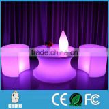 RGB lighting Led table and led chair hot sale