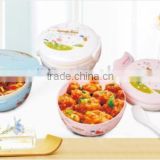 Plastic small round double lunch boxes/Insulation boxes