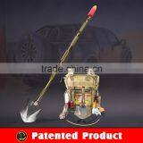 Magical Tool for Camping Hiking , Stainless Steel Shovel Pick Axe Saw ,,knife and Warning Light, Outdoor Multi-use Tool thumbnail-1