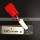 White Ceramic Nail Drill Bits 3/32" Medium for Electric Nail Art Machine thumbnail-2