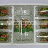 JK011 7pcs Glass Drinking Set With Printing thumbnail-1