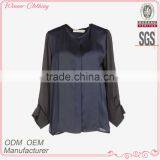 Ladies' Fashion Long Sleeves Color Combination High Quality and Best Price Ladies Blouse Free Patterns Free thumbnail-1