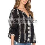 2016 Nice Design Beautiful Embellish Blouse New Pattern for Women thumbnail-2