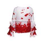 Maxnegio Computer Shirt Print Machine Ruffle Long Sleeve Woman Casual Shirt thumbnail-6