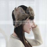 Cheap Factory High Quality New Soft & Warm Winter Earflap Girls Fur Hats thumbnail-1