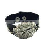 Fashion Words Tag Bracelets,genuine Leather Punk Bracelets,vintage Bracelets Bangle thumbnail-3