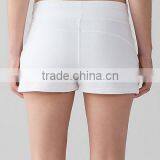 MGOO Factory Supplied White Slim Fit Shorts Woman Light Cotton Terry Fabric Sport Short Pants thumbnail-4