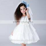2017 Santi Kids Angel Dress White Flowers Princess Baby Girl Summer Dress thumbnail-2