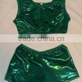 Gymnastics Leotard and Shorts Babies, Toddlers, Girls Kelly Green Mystique thumbnail-1