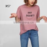 2017 Wholesale women 100% cotton t-shirt summer slim t-shirt custom printing t-shirt