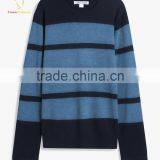 Stripe Crewneck Long Sleeve Pattern Knitted Sweater Pullover For Men thumbnail-5