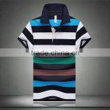 Trade Assurance Combed Cotton Custom High Quality Designer Stripe Polo T-shirts thumbnail-3