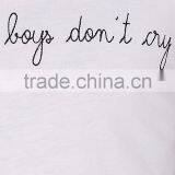 China OEM Embroidery Words Custom Mens White t Shirts thumbnail-5