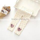 S32833W 2017 Girls Cotton Leggings Baby Girl Bow Leggings Pants Kids Heart Appliqued Pants thumbnail-2