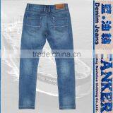 T1144K-2 Medium Indigo Kids Boys Girls Handcraft Pants Trousers Wrinkle Slim Jeans thumbnail-4